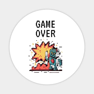 8 Bit Game Over Magnet